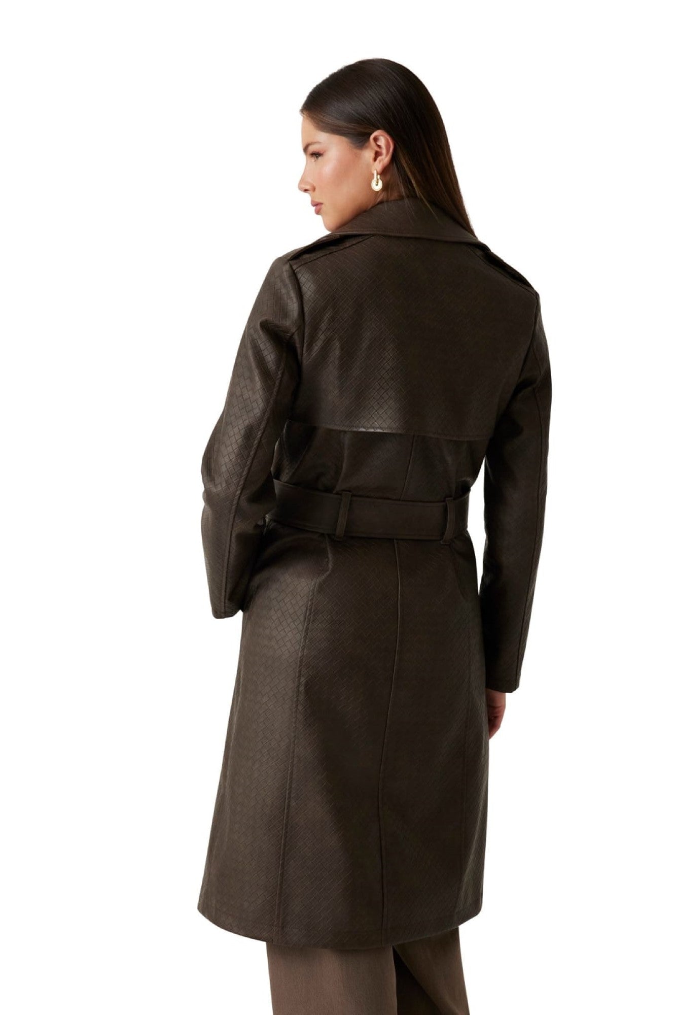 Trench din Piele Artificiala GUESS de Dama IMBRACAMINTE GUESS