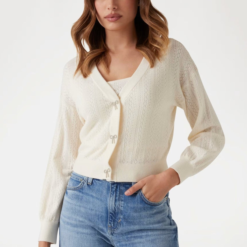 Cardigan GUESS de Dama IMBRACAMINTE GUESS Alb XS 762890700438