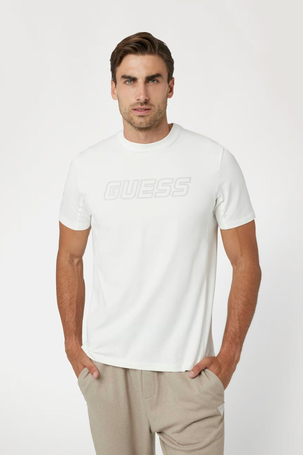 Tricou GUESS de Barbati IMBRACAMINTE GUESS Alb XS 762540802447