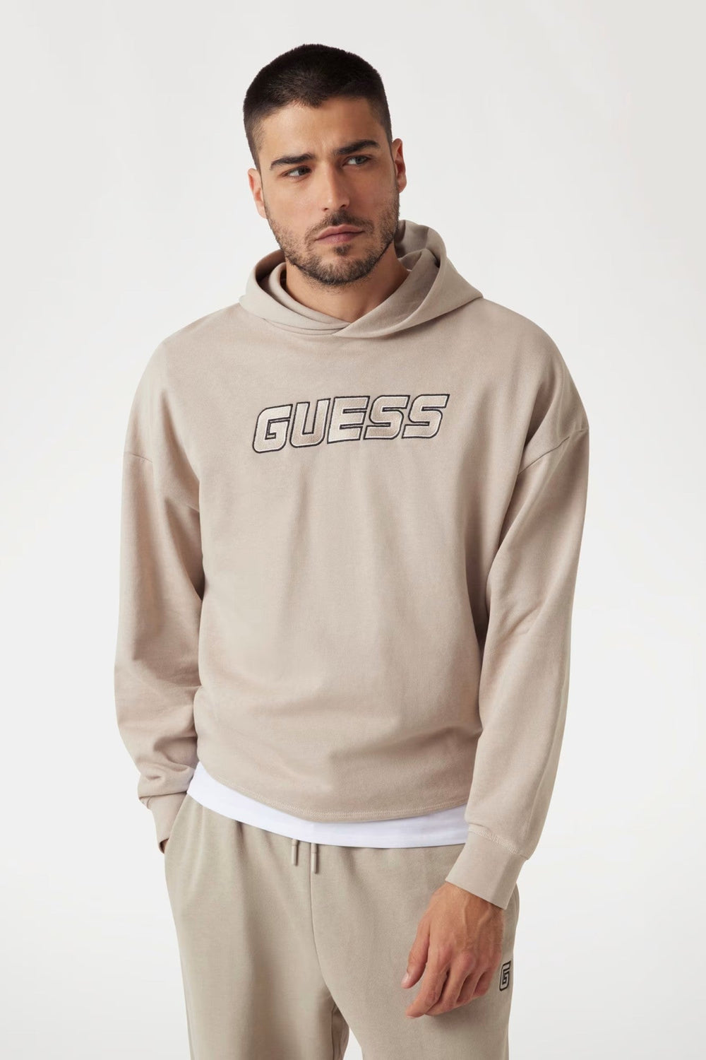 Hanorac GUESS de Barbati IMBRACAMINTE GUESS Bej S 762083783423