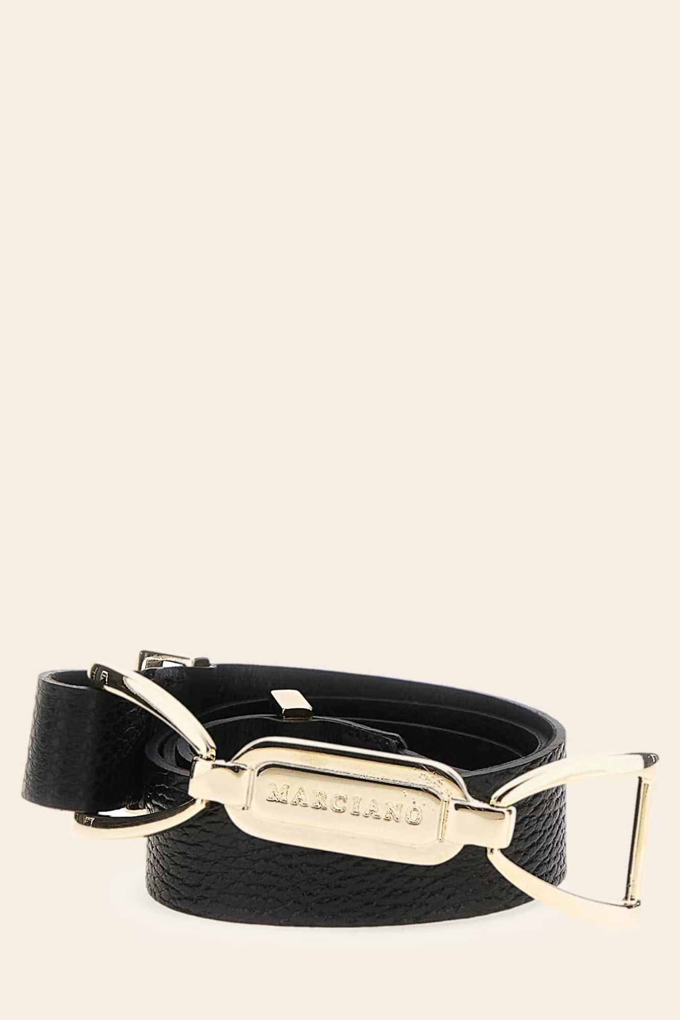 Curea MARCIANO by GUESS din piele ACCESORII MARCIANO Negru S 7622336981650