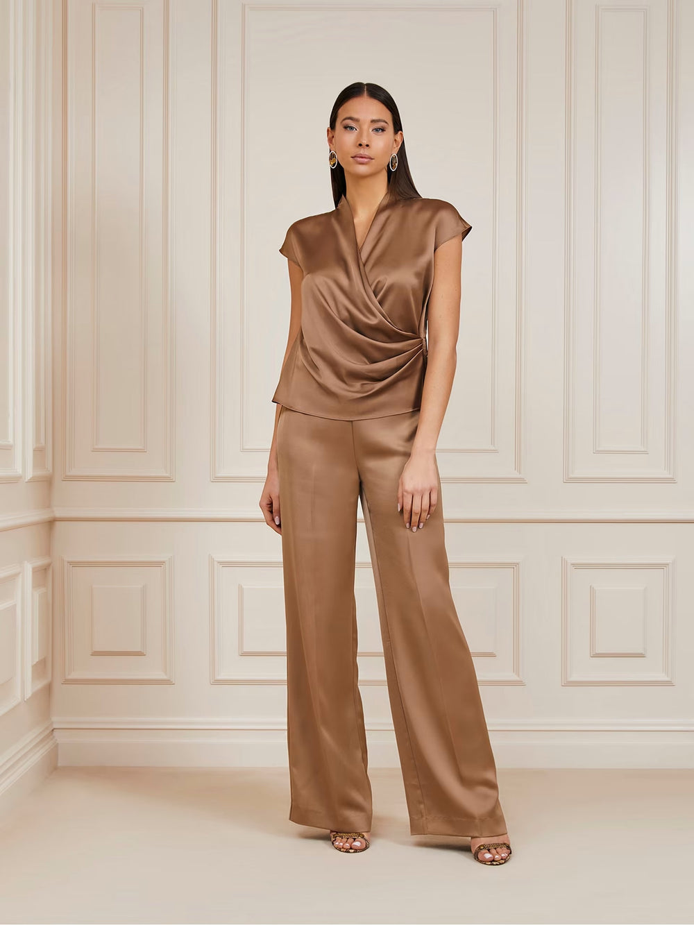 Pantaloni Dama MARCIANO by GUESS extra largi PANTALONI MARCIANO Maro 38 7622078581798