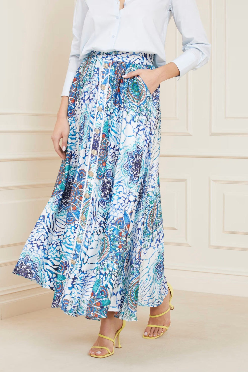 Fusta Dama MARCIANO By GUESS Lunga Cu Print Floral IMBRACAMINTE MARCIANO Multicolor 38 762610149999
