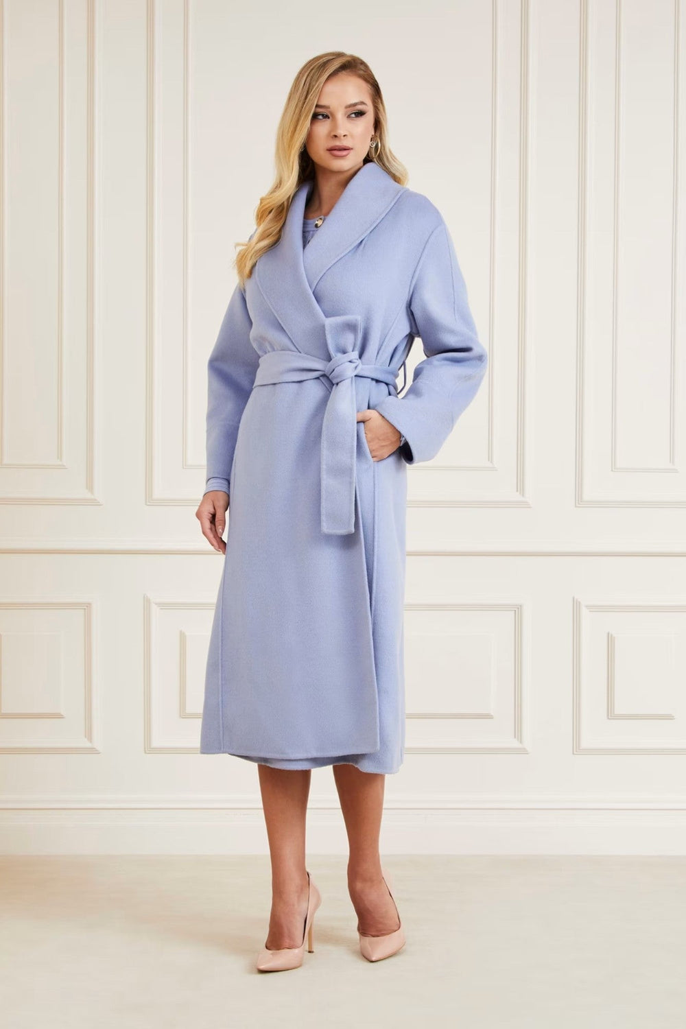 Palton De Dama MARCIANO By GUESS Elegant Din Amestec De Lana IMBRACAMINTE MARCIANO Albastru 36 762492653763
