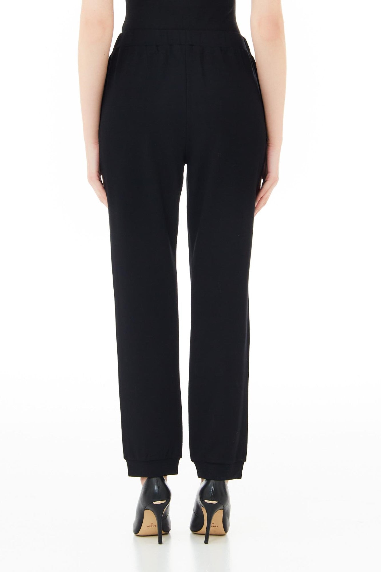 Pantaloni LIU JO de dama cu snur si accesoriu auriu IMBRACAMINTE LIU JO   