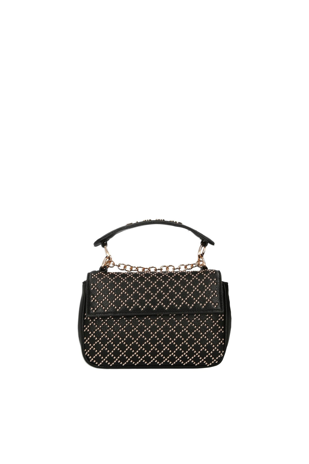 Geanta LIU JO de dama prevazuta cu lant si accesorizata cu logo LIU JO auriu GENTI LIU JO Negru ONE 805494430363