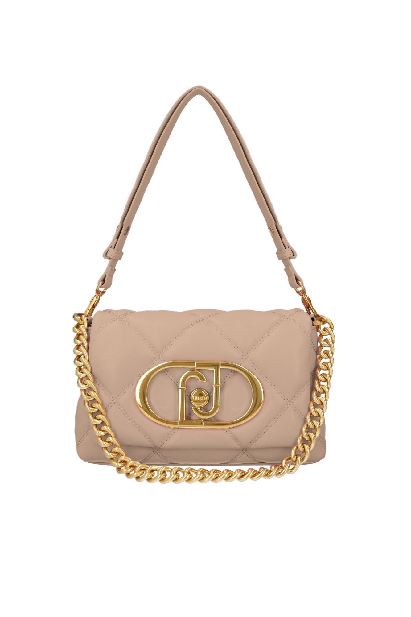 Geanta LIU JO De Dama Crossbody Cu Logo Frontal si Bareta Metalica GENTI LIU JO Bej ONE 805494464998