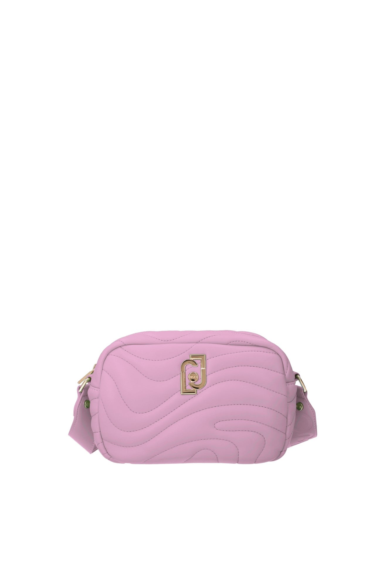 Geanta LIU JO crossbody  cu logo auriu si accesorizata cu portofel GENTI LIU JO Roz ONE 805494449831