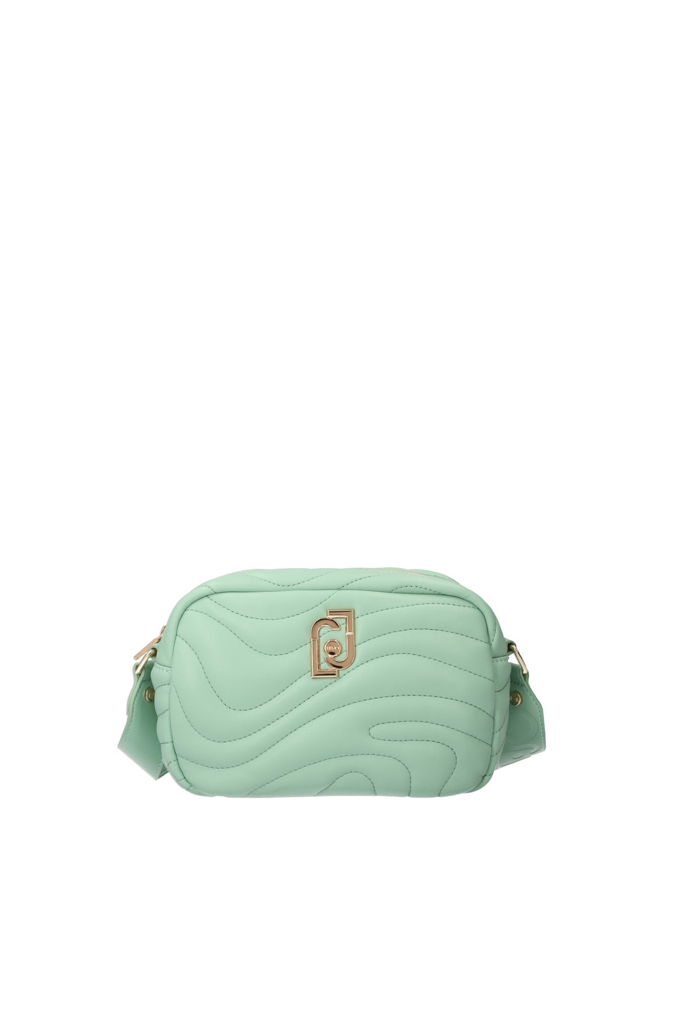 Geanta LIU JO crossbody  cu logo auriu si accesorizata cu portofel GENTI LIU JO Albastru ONE 805494430792