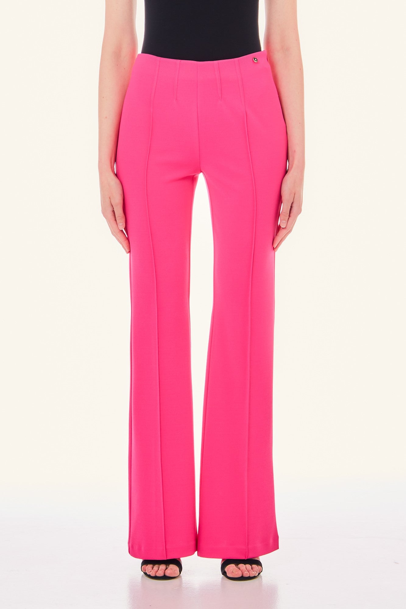 Pantaloni LIU JO De Dama Cu Talie Medie Si Croiala Evazata IMBRACAMINTE LIU JO Roz 38 805494440014