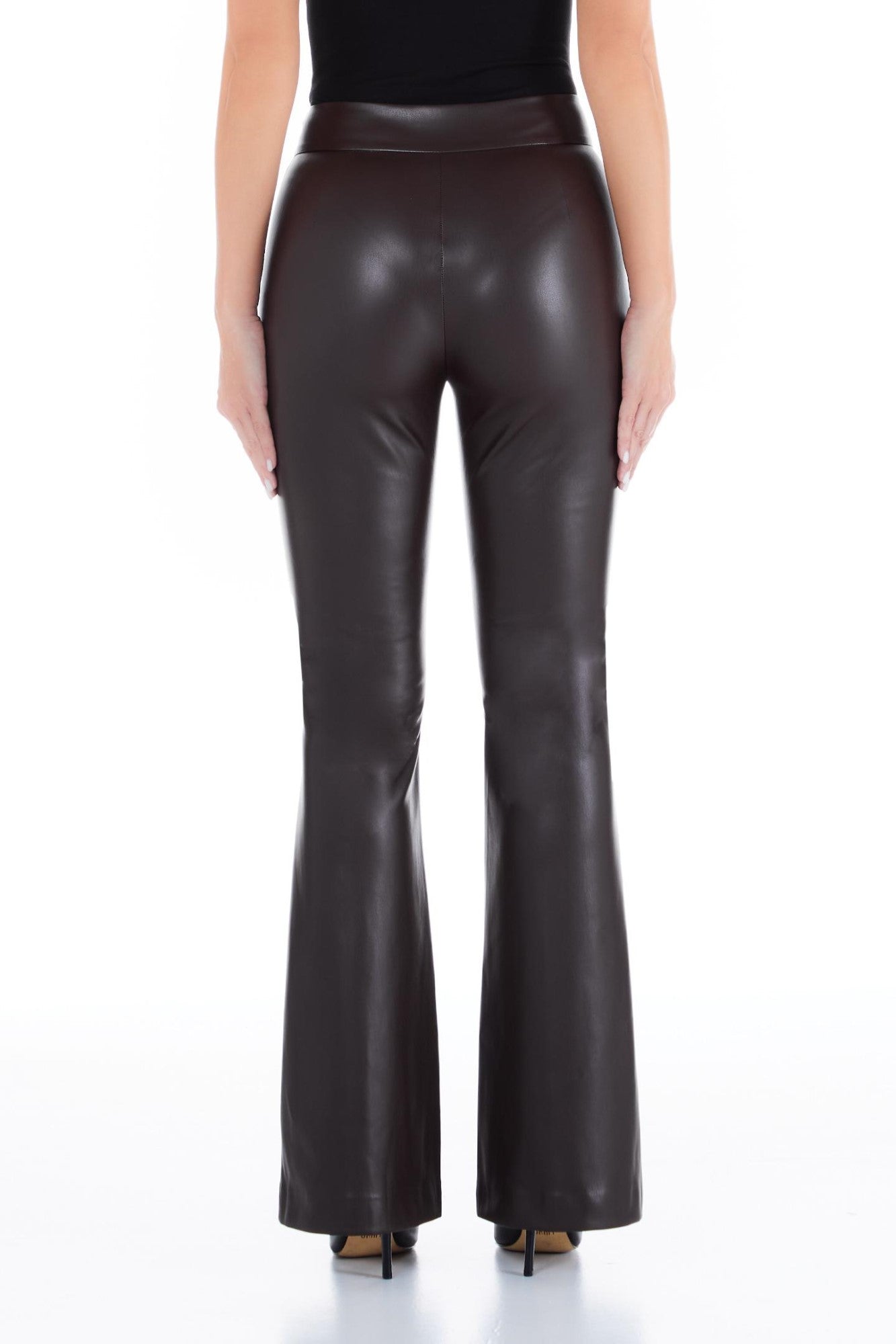 Pantaloni Dama LIU JO evazati din imitatie de piele PANTALONI LIU JO   