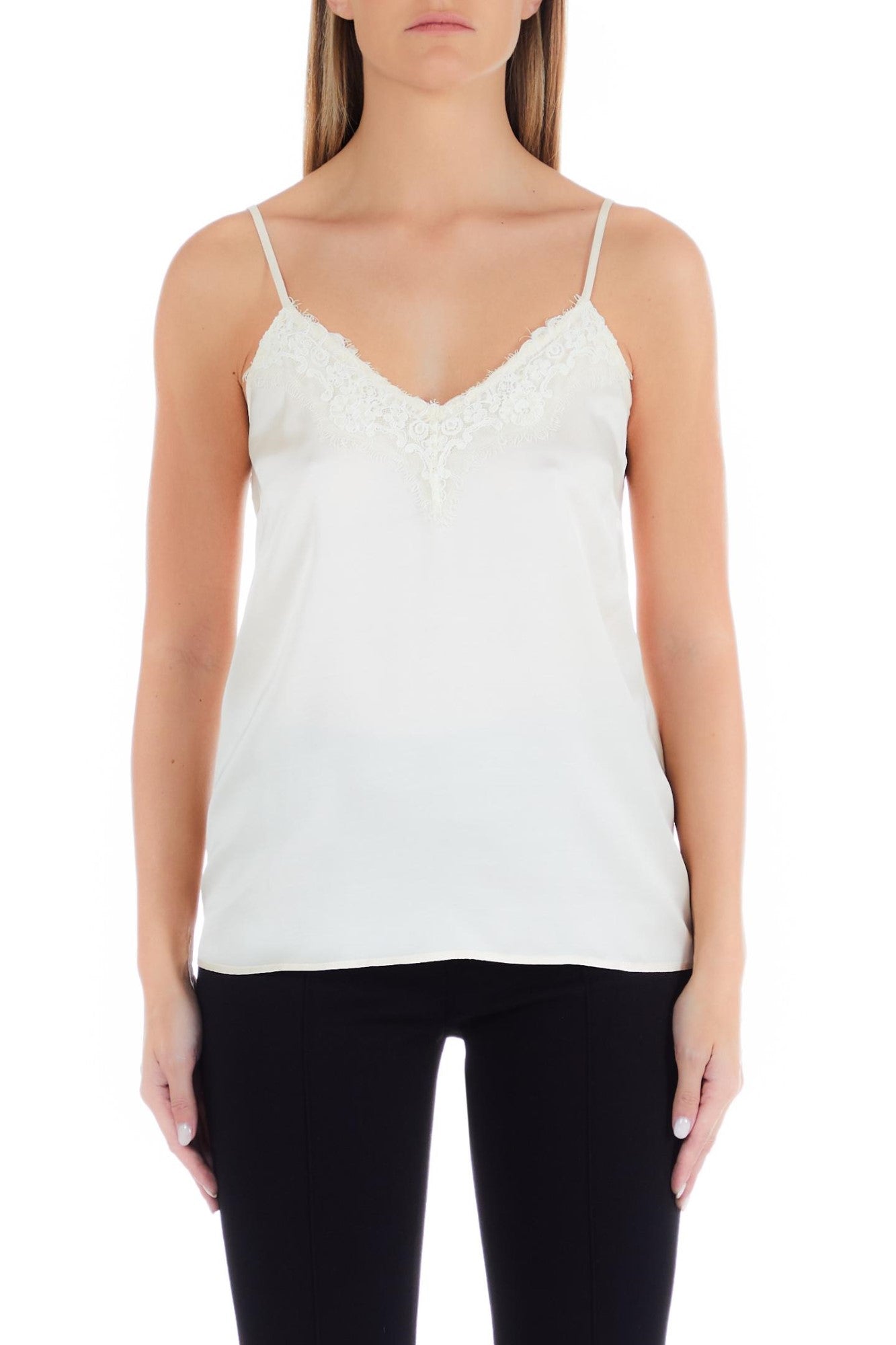 Top Dama LIU JO elegant cu dantela TOPURI SI BLUZE LIU JO Bej 38 8055130830975