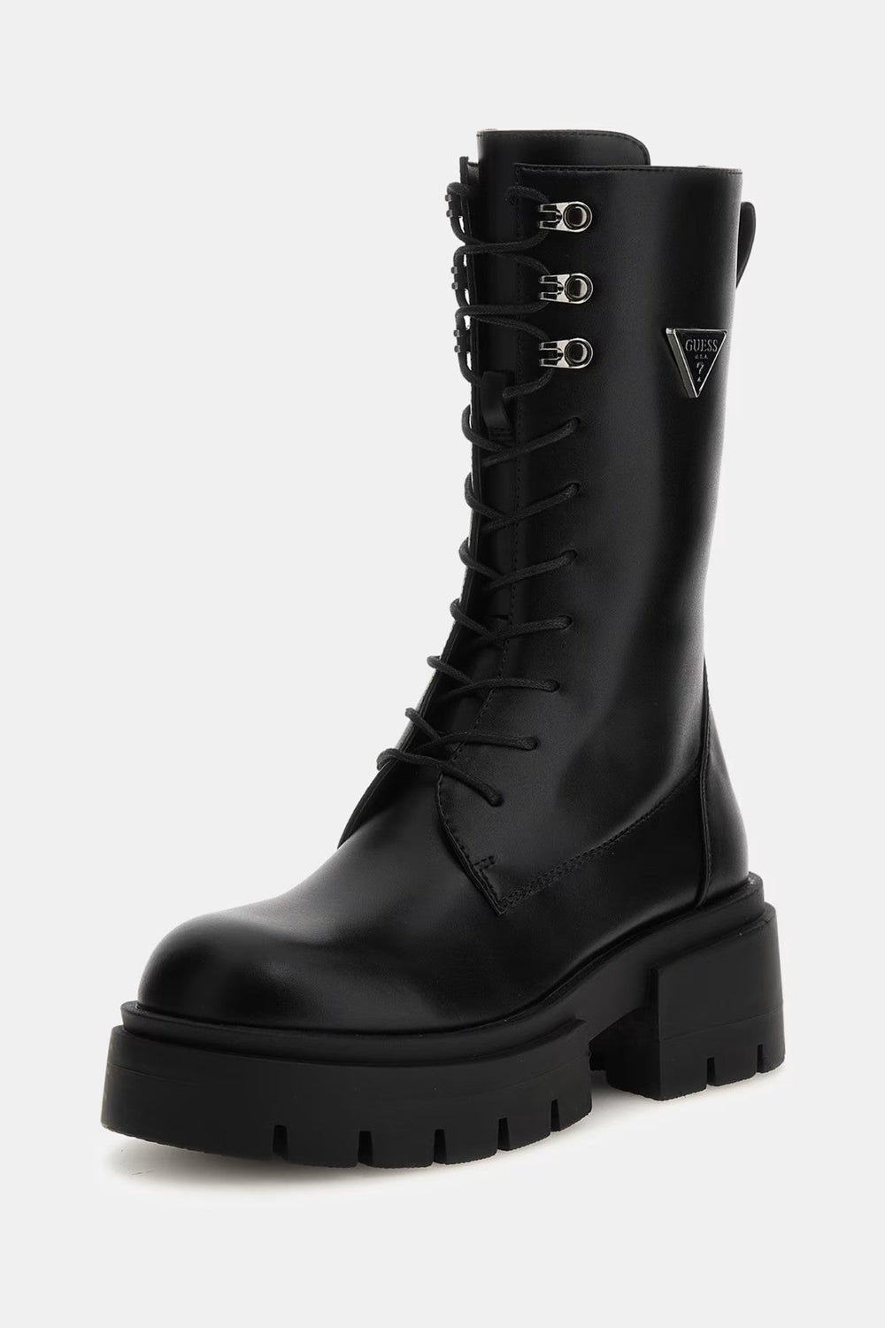 Ghete GUESS cu talpa inalta si inchidere cu siret INCALTAMINTE GUESS Negru 38 7624926062442