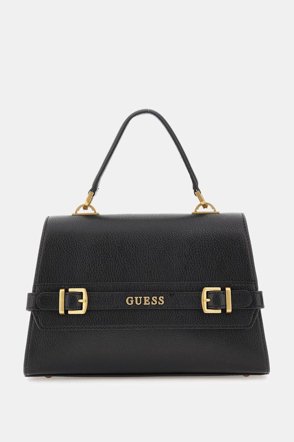 Geanta Dama GUESS CU Logo Metalic Si Bareta Scurta GENTI GUESS Negru ONE 190231758174