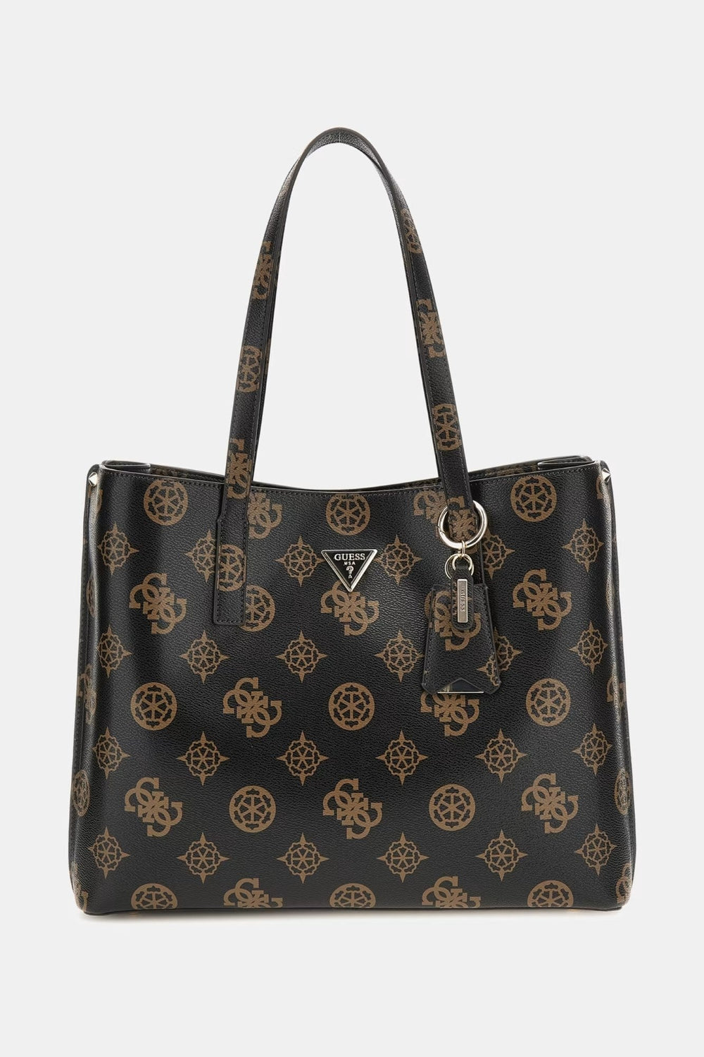 Geanta GUESS cu logo Imprimat si accesoriu atasat GENTI GUESS Negru ONE 190231762393