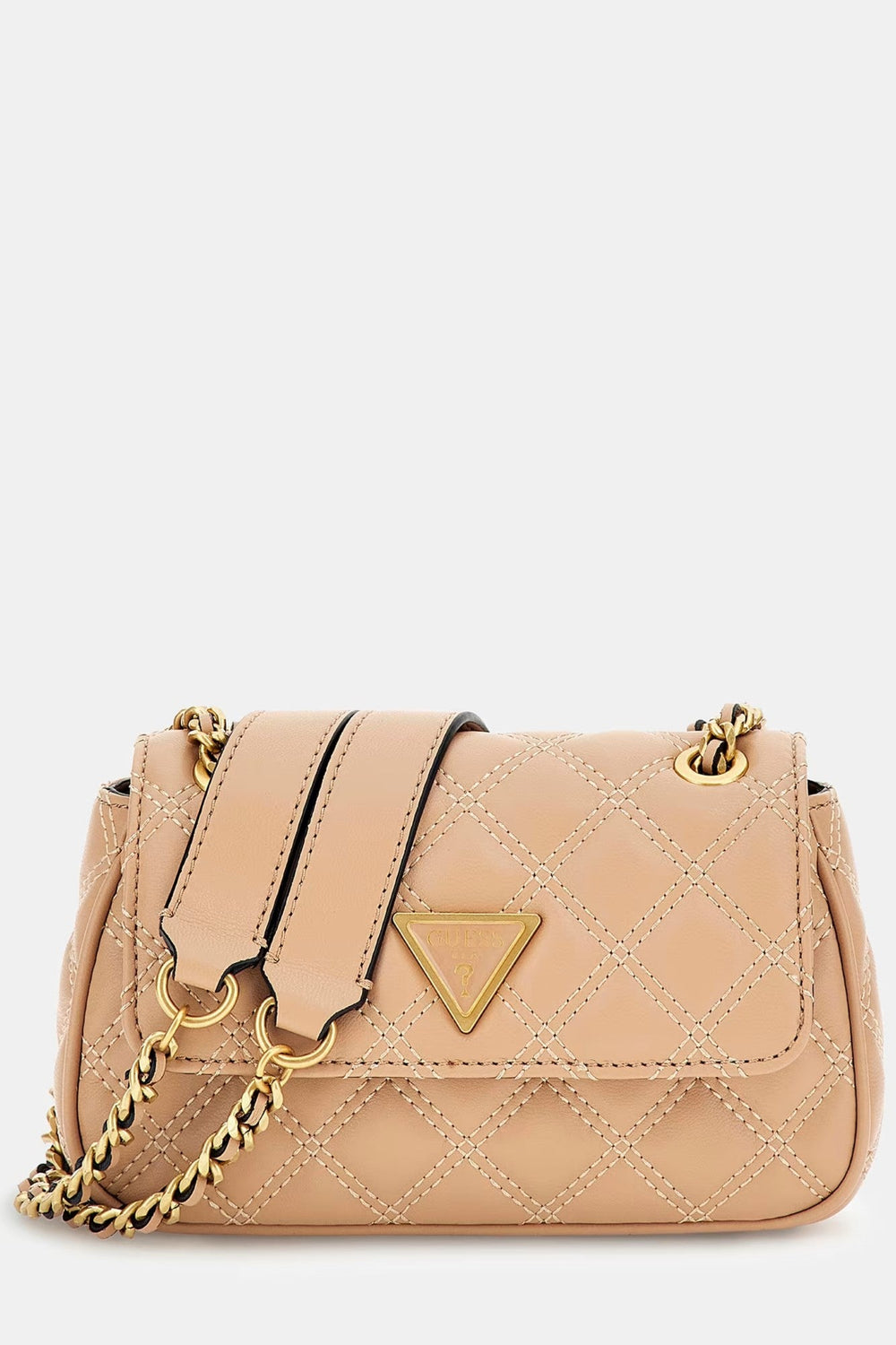 Geanta Dama Crossbody Guess Matlasata Cu Logo Frontal CROSSBODY GUESS Bej ONE 1.90232E+11