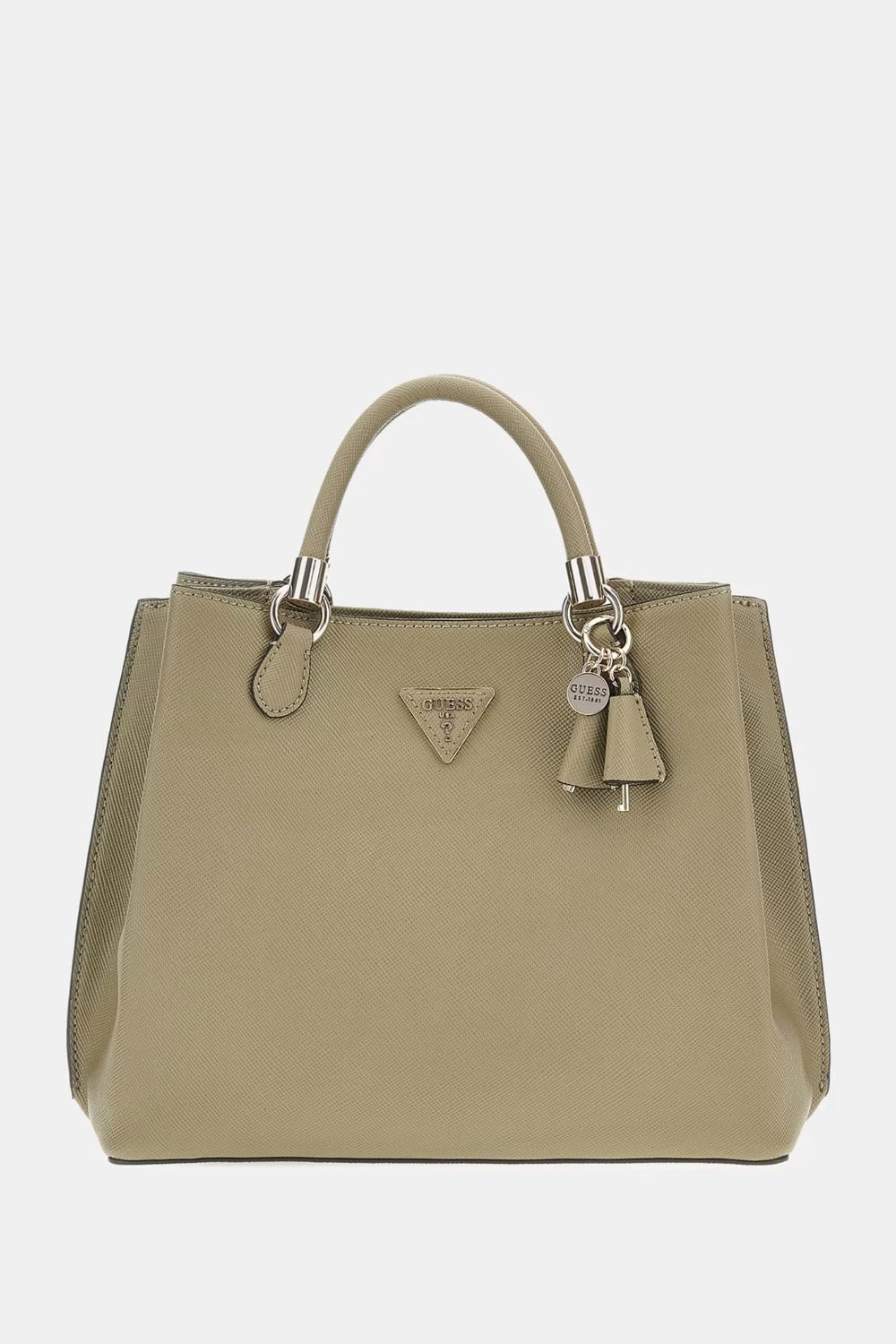 Geanta GUESS De Dama De Mana Cu Elemente Aurii Si Argintii Si Bareta Lunga ACCESORII GUESS Verde ONE 190231786023