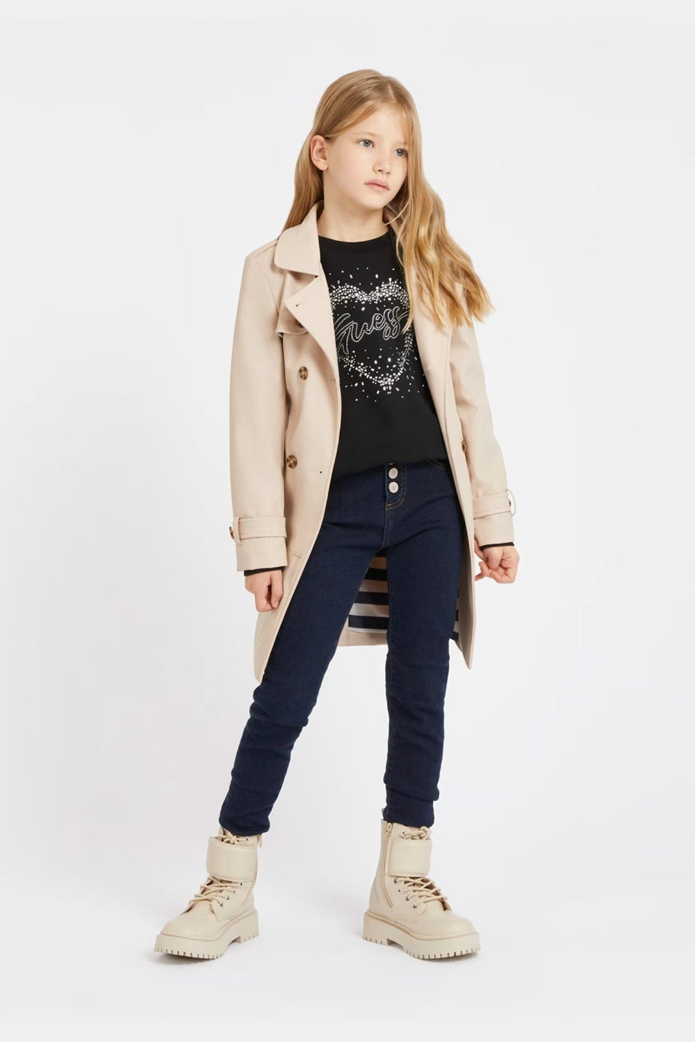 Pantaloni GUESS KIDS denim IMBRACAMINTE GUESS KIDS Albastru 7 7622078632223