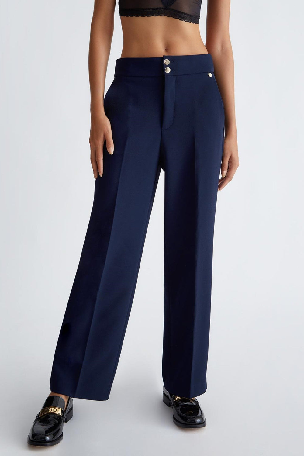 Pantaloni Dama LIU JO evazati IMBRACAMINTE LIU JO Albastru 40 8054944746168