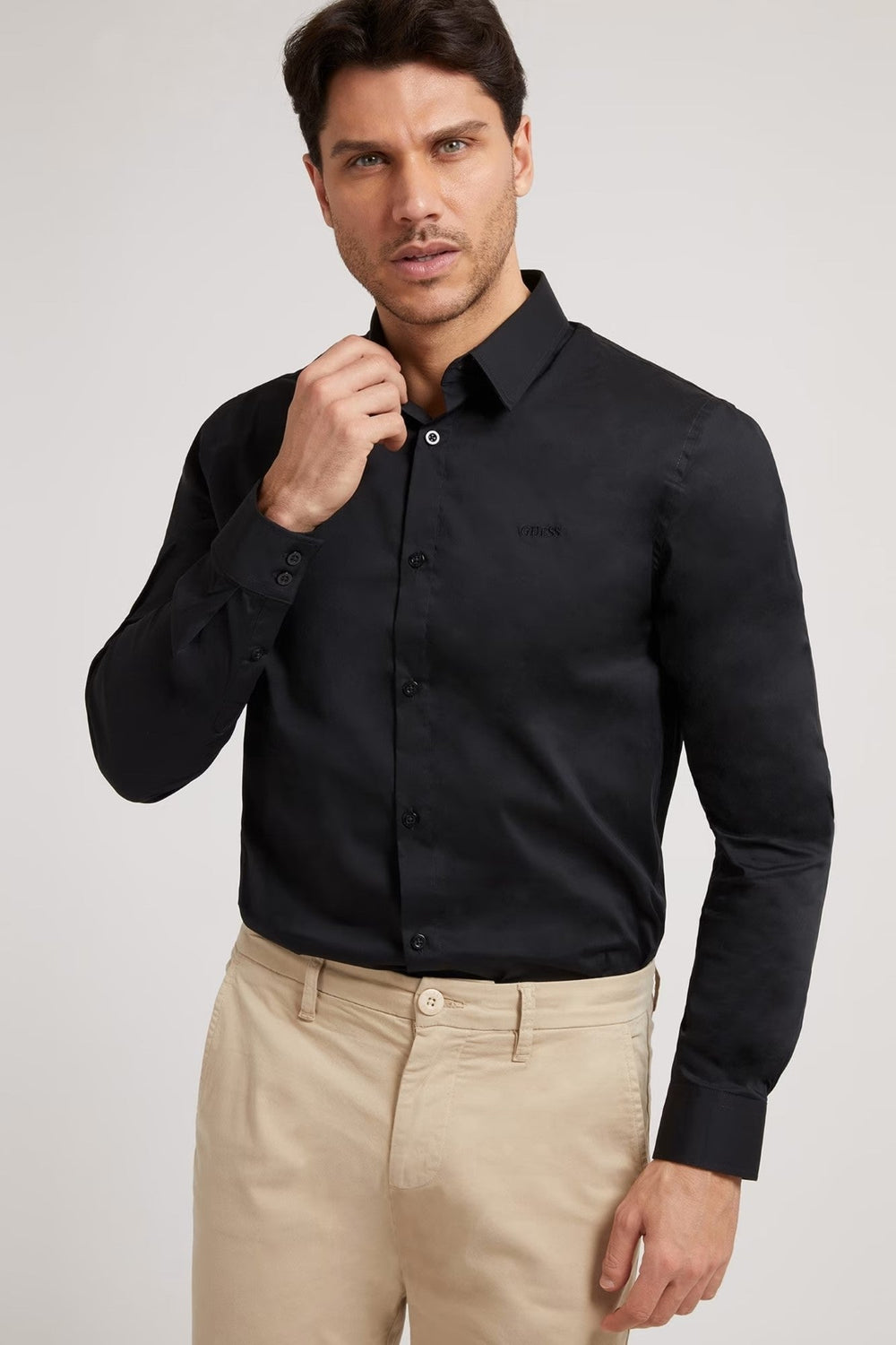 Camasa Barbati GUESS clasica slim fit CAMASI GUESS Negru S 7620207105532