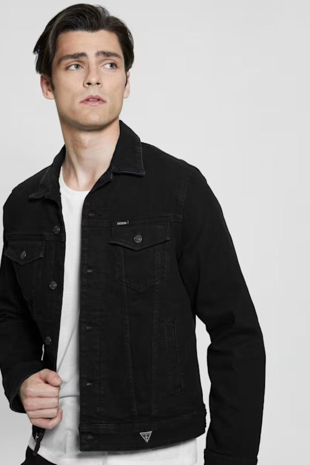 Geaca GUESS Barbati De Blugi Neagra Cu Buzunare Frontale IMBRACAMINTE GUESS Negru S 761707626003