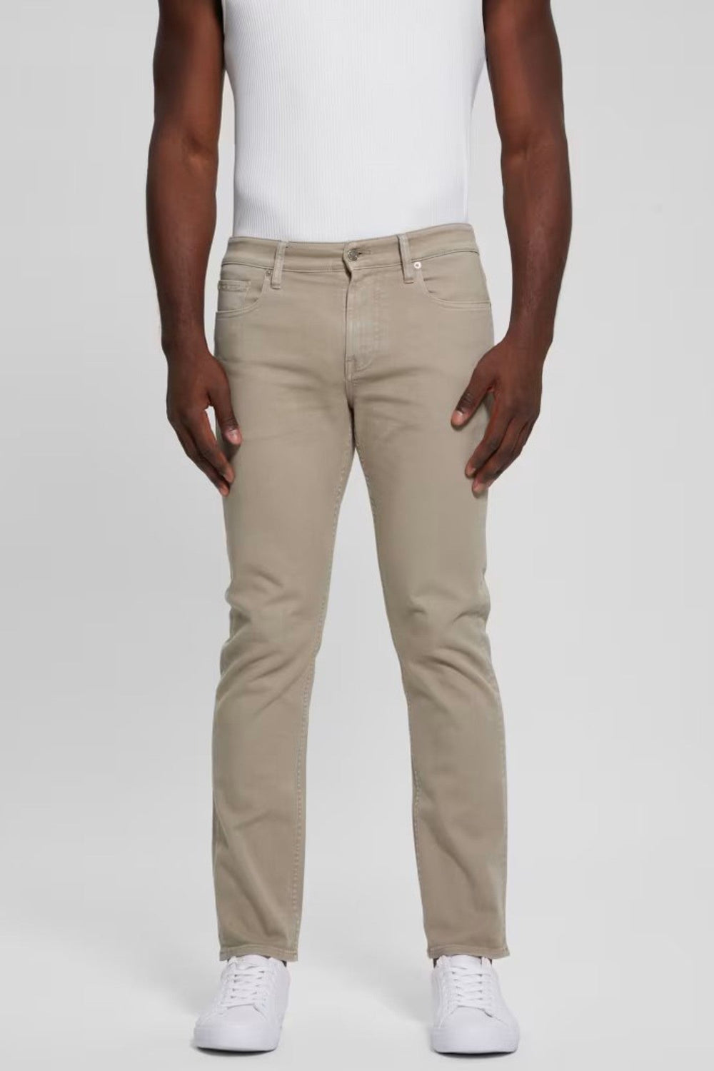 Pantaloni Denim GUESS Barbati Slim Fit si Talie Joasa IMBRACAMINTE GUESS Maro 29 7622336507676