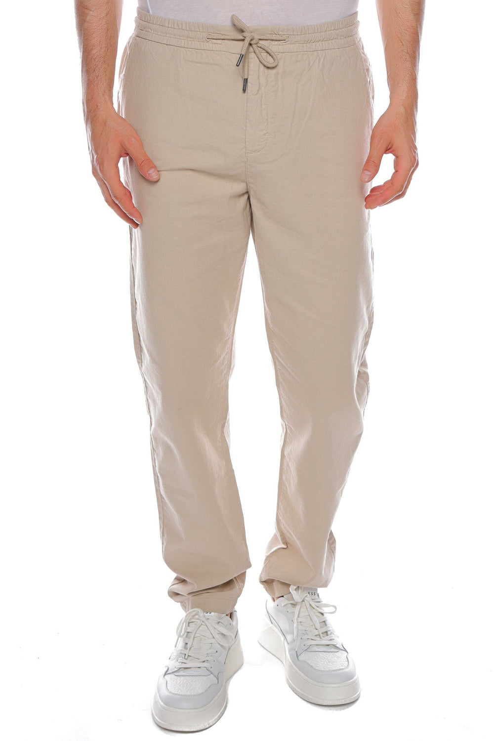 Pantaloni GUESS lejeri cu siret PANTALONI GUESS Gri 29 7621701487285