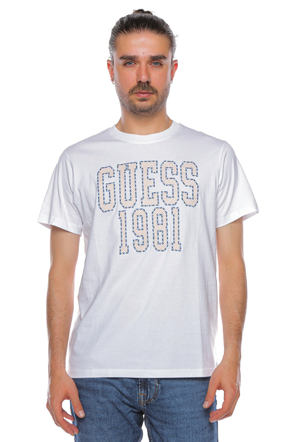 Tricou lejer cu logo GUESS 1981 TRICOURI GUESS Alb S 7619342870399