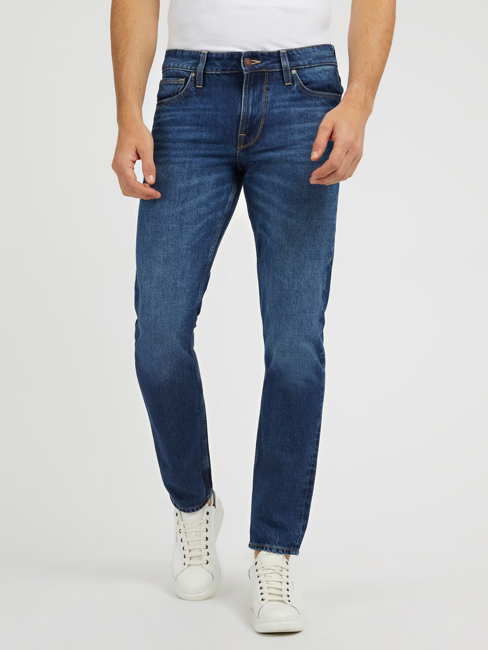 Pantaloni Denim GUESS slim fit din bumbac IMBRACAMINTE GUESS Albastru 29 7622078563817