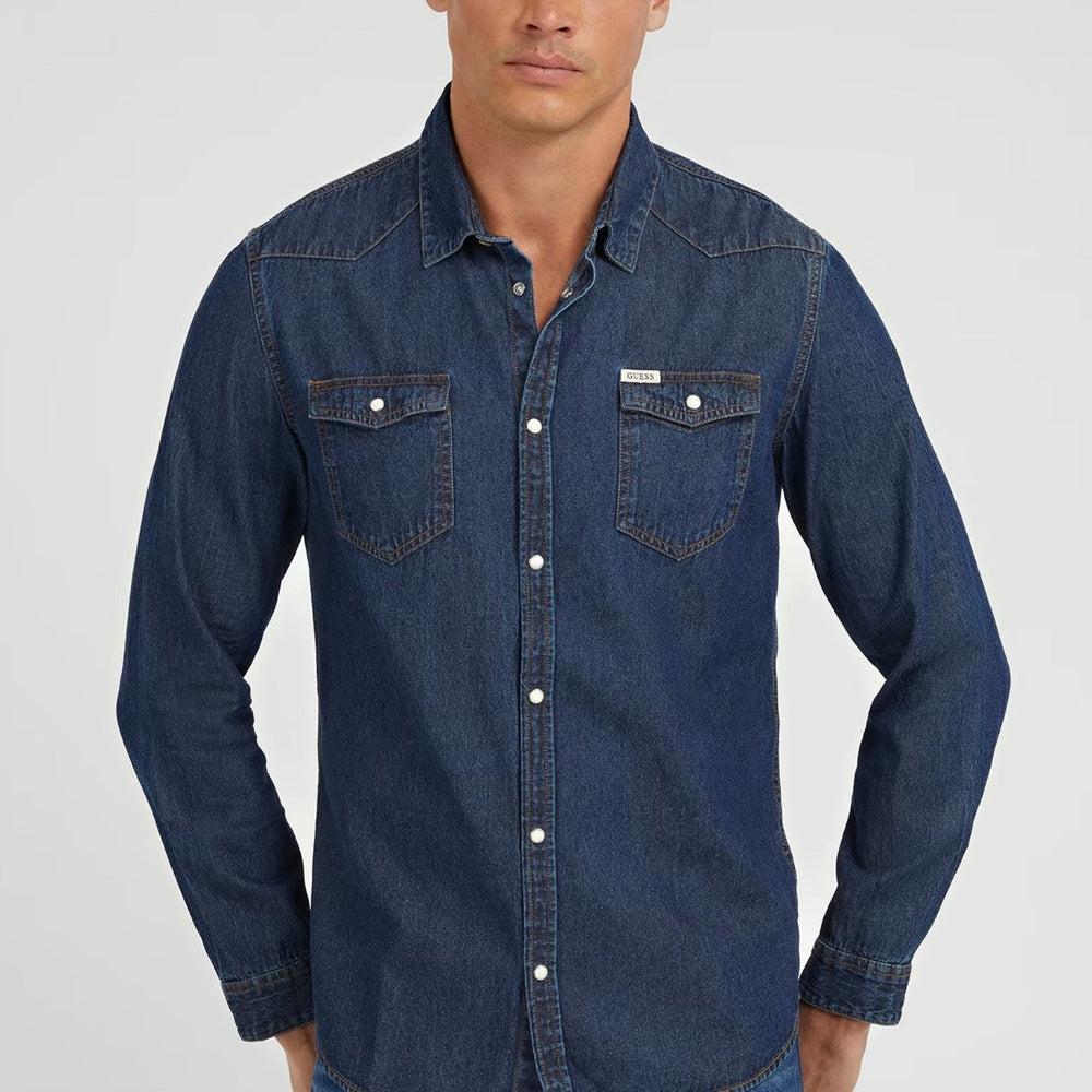 
                      
                        Camasa denim barbati GUESS cu buzunare pe piept CAMASI GUESS Albastru S 7622078571058
                      
                    