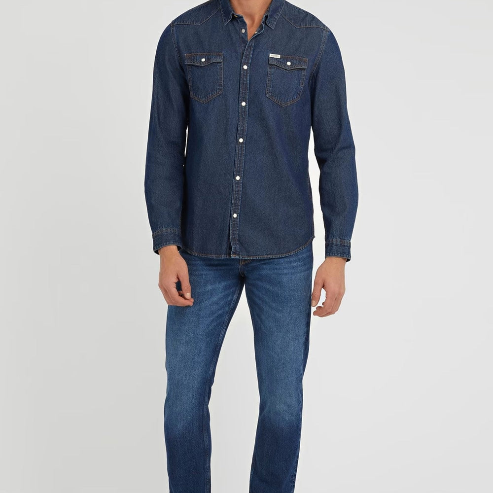 
                      
                        Camasa denim barbati GUESS cu buzunare pe piept CAMASI GUESS   
                      
                    