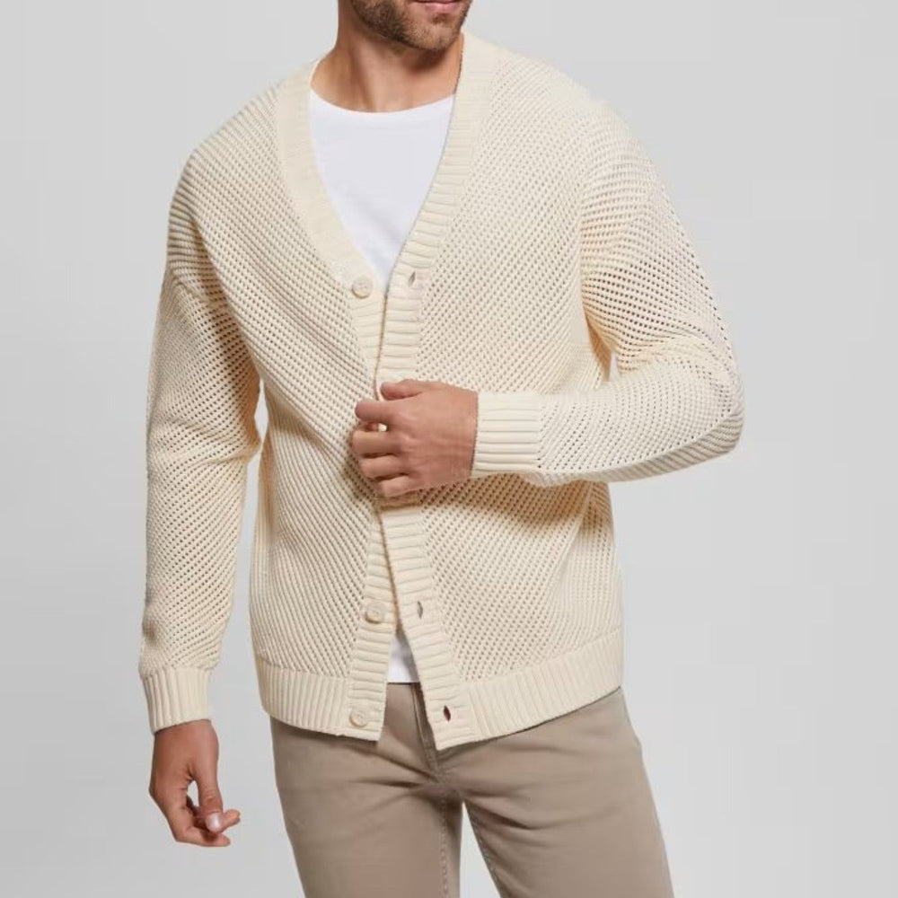 
                      
                        Cardigan GUESS De Barbati Cu Model Gaurit Si Nasturi Centrali IMBRACAMINTE GUESS Bej S 762610163364
                      
                    