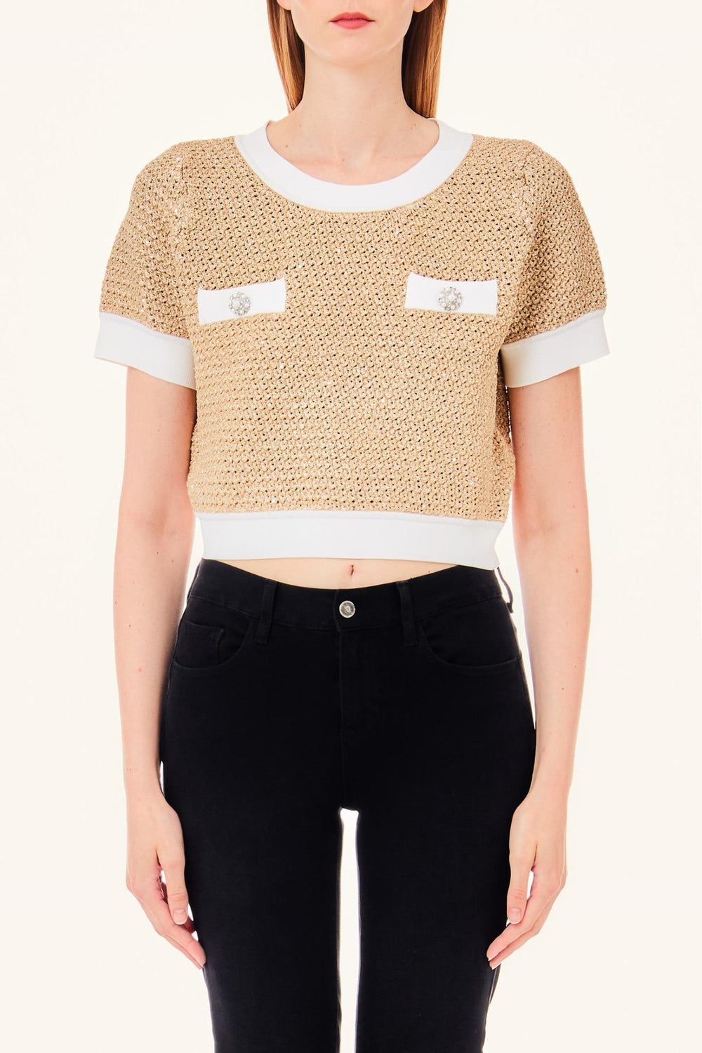 Tricou LIU JO bej IMBRACAMINTE LIU JO Bej XS 805494465980
