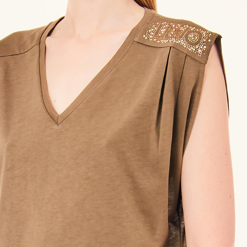 
                      
                        Tricou LIU JO cu detalii plisate si cristale IMBRACAMINTE LIU JO   
                      
                    