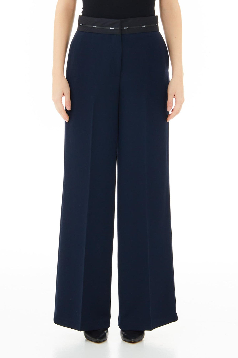Pantaloni DAMA LIU JO cu talie inalta IMBRACAMINTE LIU JO Albastru 38 8054944113915