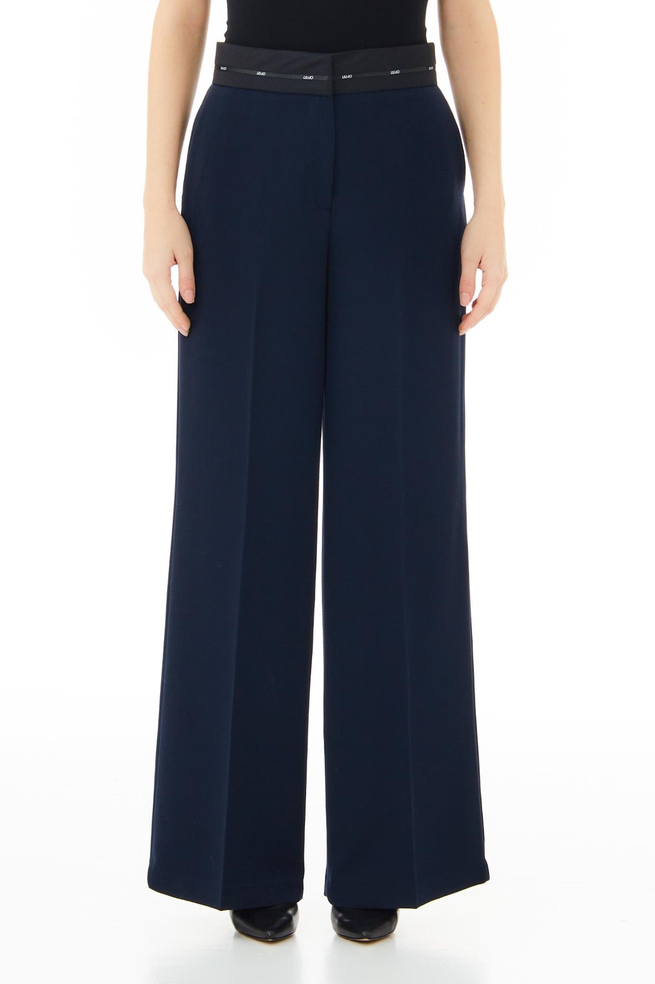 Pantaloni DAMA LIU JO cu talie inalta IMBRACAMINTE LIU JO Albastru 38 8054944113915