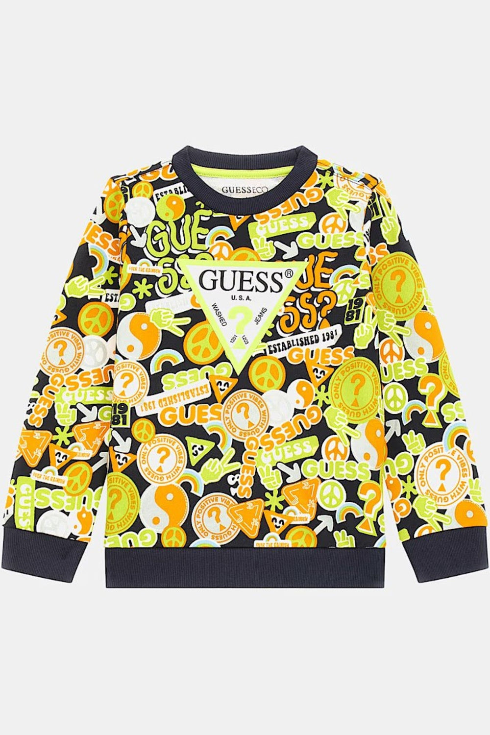 Bluza GUESS KIDS cu print IMBRACAMINTE GUESS KIDS Print 3/6M 7622078680668