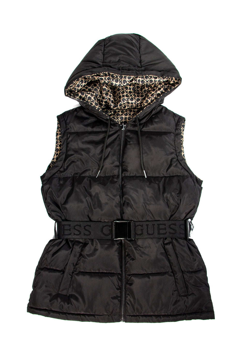 Vesta DAMA GUESS cu centura in talie IMBRACAMINTE GUESS Negru XS 7622336787894