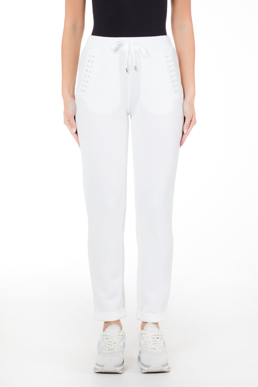 Pantaloni LIU JO UB10TA3084JS178 PANTALONI LIU JO Alb XS 8057590972363