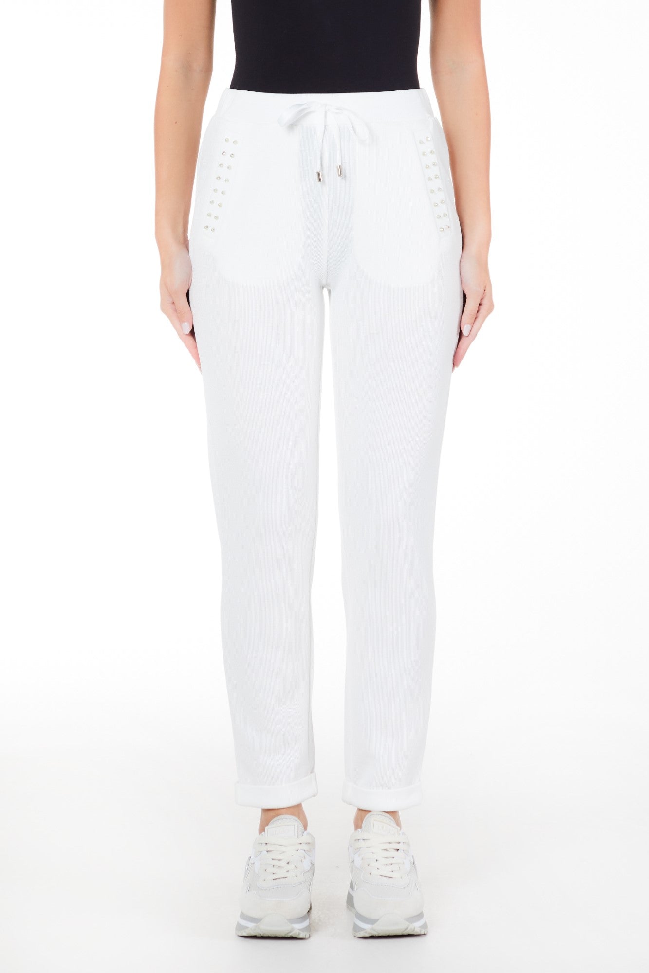 Pantaloni LIU JO UB10TA3084JS178 PANTALONI LIU JO Alb XS 8057590972363