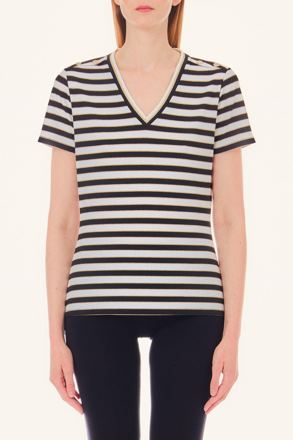 Tricou LIU JO cu dungi IMBRACAMINTE LIU JO Multicolor XS 805494439453