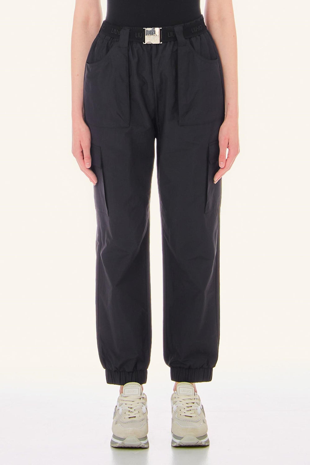 Pantaloni LIU JO cargo IMBRACAMINTE LIU JO Negru XS 805494434419