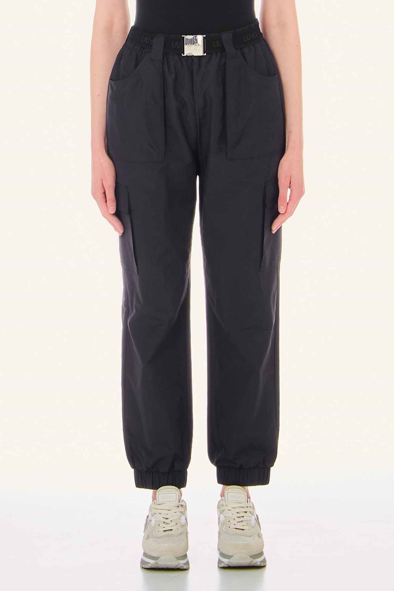 Pantaloni LIU JO cargo IMBRACAMINTE LIU JO Negru XS 805494434419
