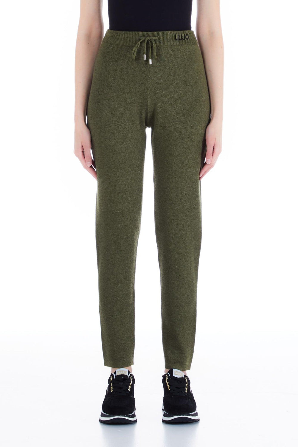 Pantaloni LIU JO de dama cu siret in talie IMBRACAMINTE LIU JO Kaki XS 8055130729576