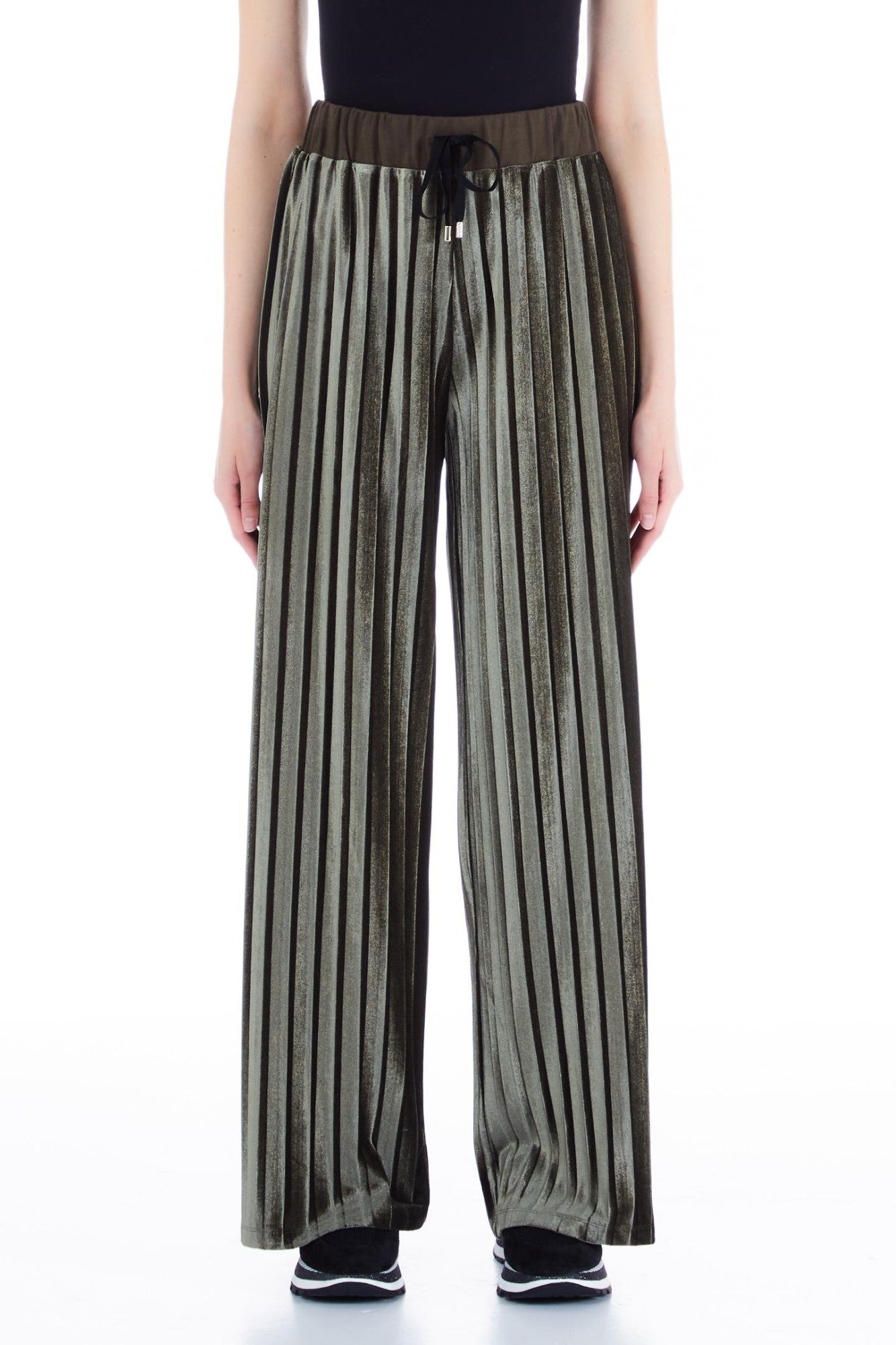 Pantaloni DAMA LIU JO lejeri in pliuri IMBRACAMINTE LIU JO Kaki XS 8055130715791