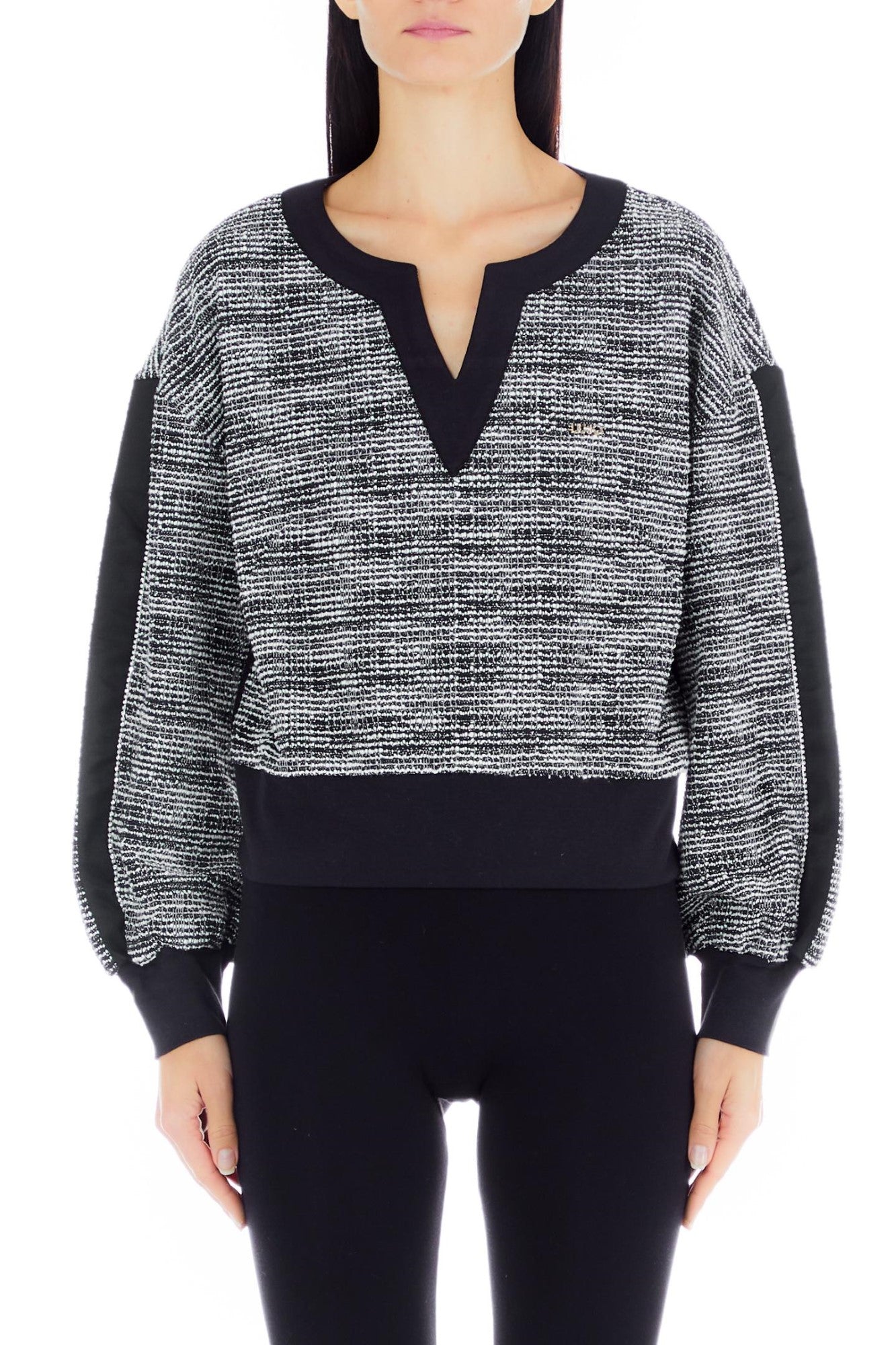Bluza LIU JO de dama cu decolteu adanc in V IMBRACAMINTE LIU JO Negru XS 8055130714886