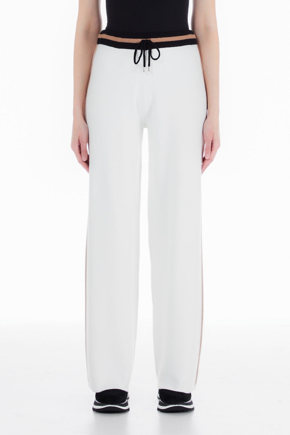 Pantaloni LIU JO de dama cu siret IMBRACAMINTE LIU JO Bej XS 8055130729217
