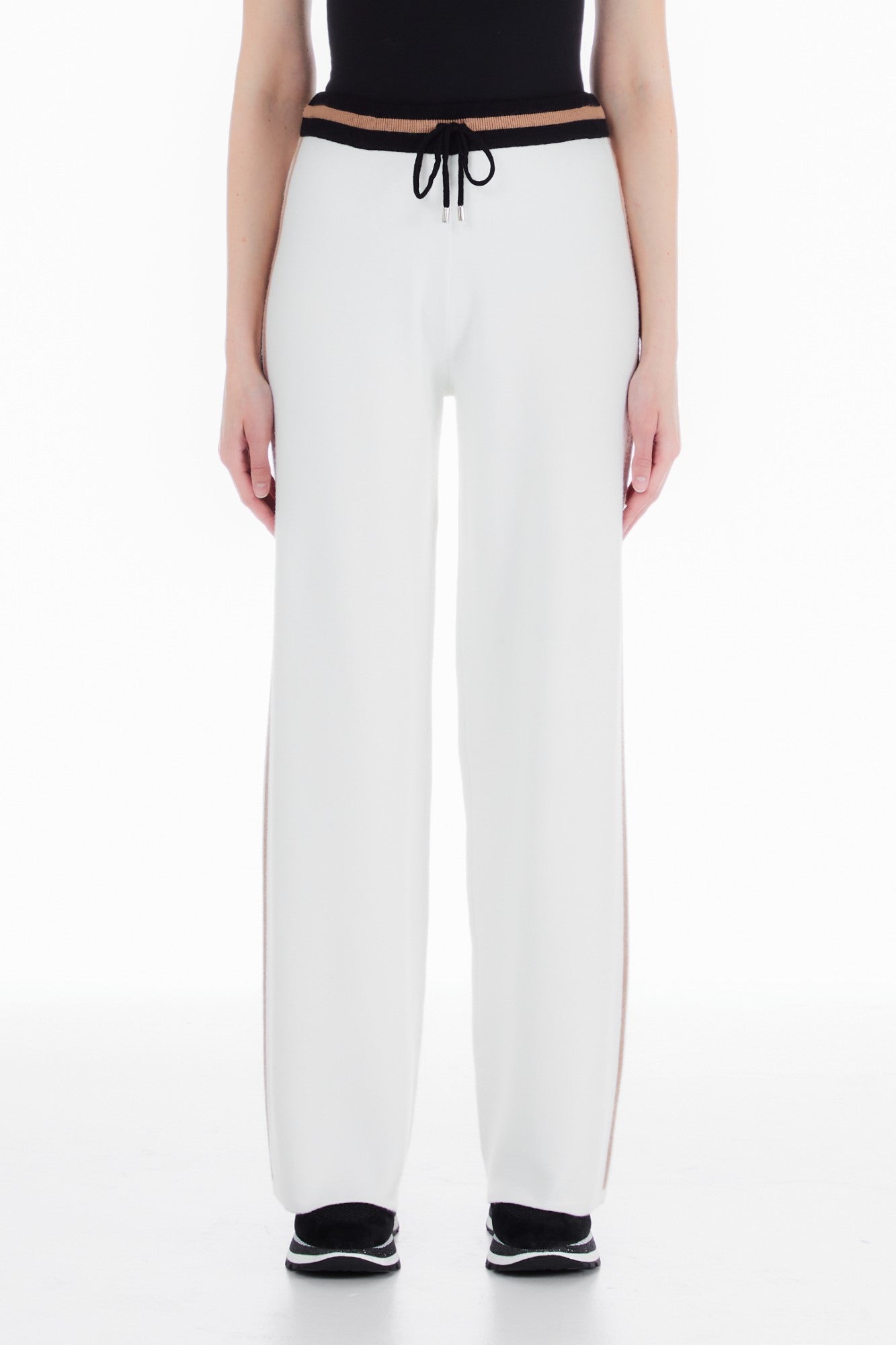 Pantaloni LIU JO de dama cu siret IMBRACAMINTE LIU JO Bej XS 8055130729217