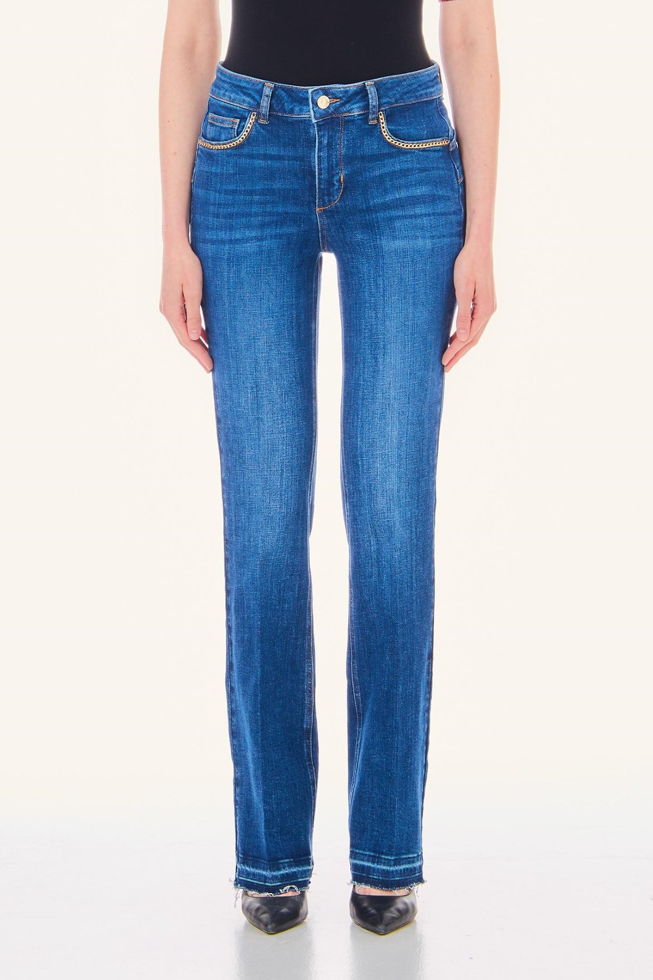 Pantaloni LIU JO denim IMBRACAMINTE LIU JO Albastru 24 805494432917