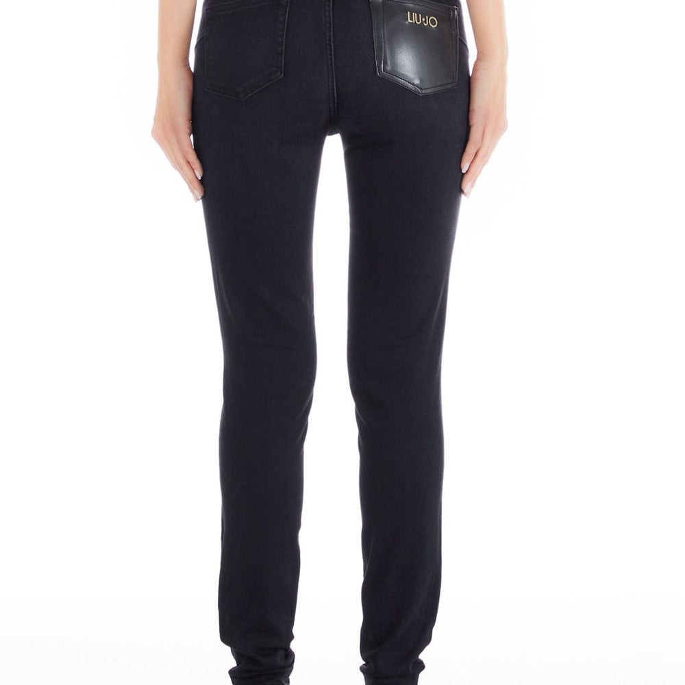 
                      
                        Pantaloni denim LIU JO cu talie medie croiala skinny si insertii de piele ecologica IMBRACAMINTE LIU JO   
                      
                    